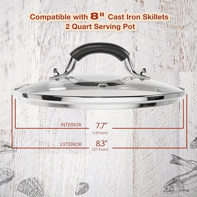 8 Inch Tempered Glass Lid Compatible - Image 2