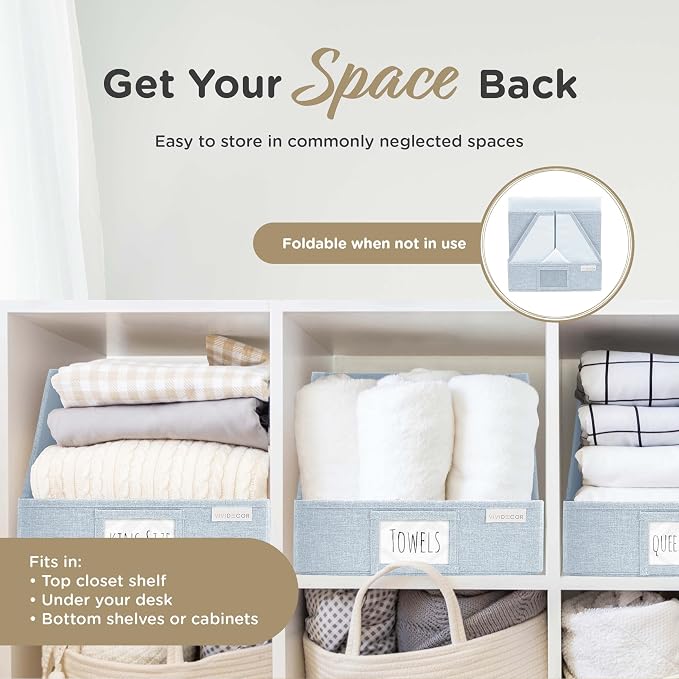 VIVIDECOR Open Front Trapezoid Closet Bins 12x12x10 – Easy Access Shelf - Image 7