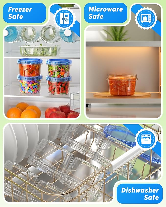 BiuLeon 12 Pack-17oz Freezer Storage Containers, Plastic Food Storage Containers - Image 4