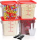 8QT NSF Food Storage Containers: 8 PCS Clear Food Storage Containers by SVKLHY