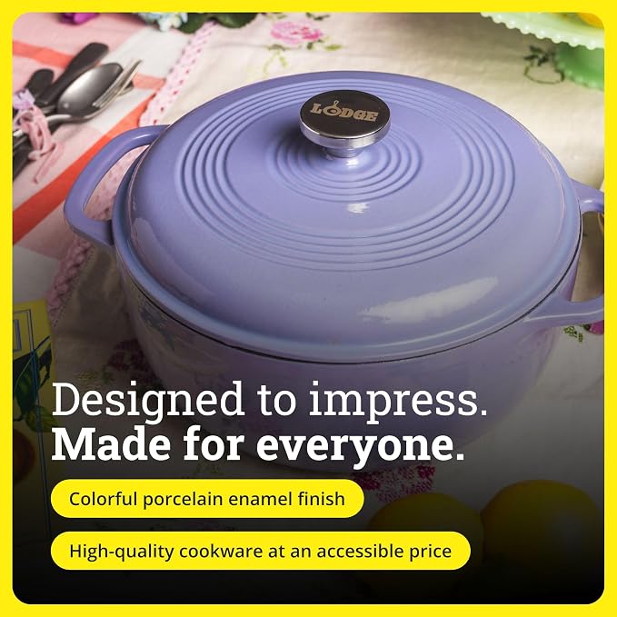 Lodge Essential Enamel Cast Iron Dutch Oven - Image 6