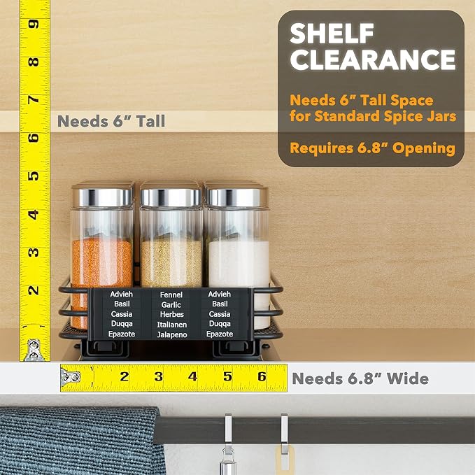 SpaceAid Pull Out Spice Rack Organizer - Image 4