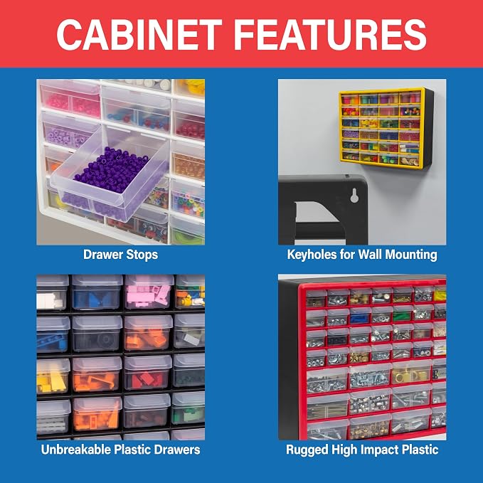 Akro-Mils 26-Drawer Plastic Drawer Storage Cabinet - Image 5