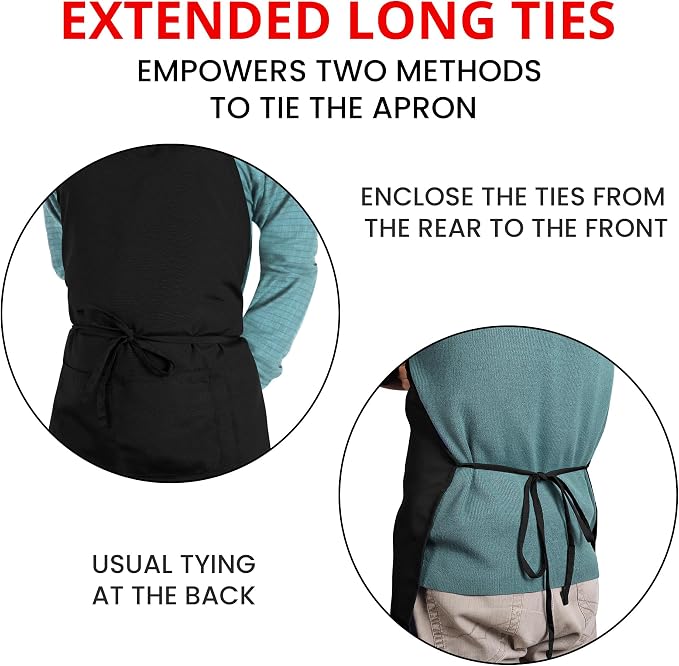 Utopia Kitchen 10 Pack Bib Apron Adjustable - Image 5