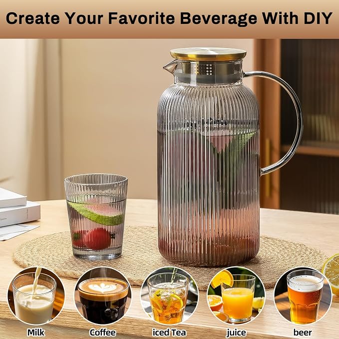 Buaic 2 PACK Glass Pitcher - Image 5