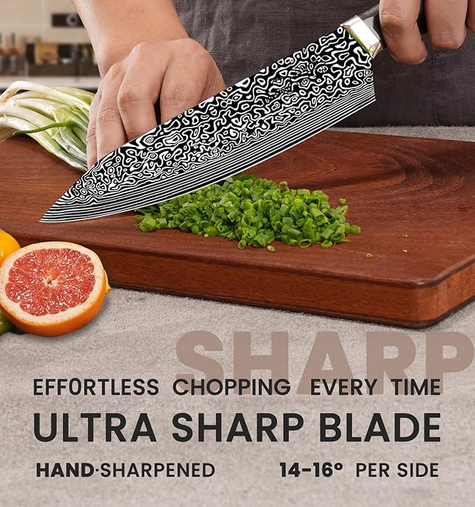 Knife Set, 15 Pieces Kitchen Knife Set - Image 7