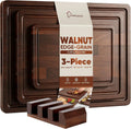 3 Pack Walnut Wood Cutting Boards For Kitchen End Grain Wooden Board