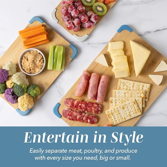 COOK WITH COLOR Non-Slip Cutting Board Set – Kitchen Essentials with Easy Grip - Image 6