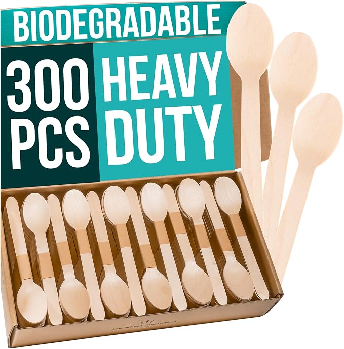 Disposable Wooden Spoons For Eating by EarthClusive