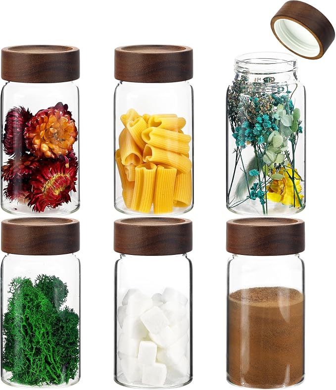 8oz Airtight Glass Jars Small Spice Storage Canister by Patoper