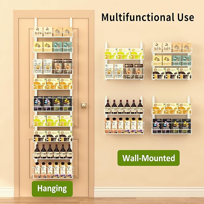 Churboro Over the Door Pantry Organizer Rack - Image 7