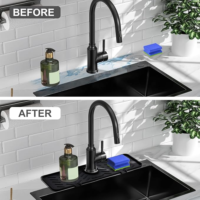 Silicone Faucet Mat for Kitchen Sink – Gen 2 Splash Guard - Image 5