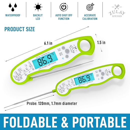 Zulay Instant Read Food Thermometer - Image 3