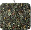 Black Green Botanical Dish Drying Mat by Kawani