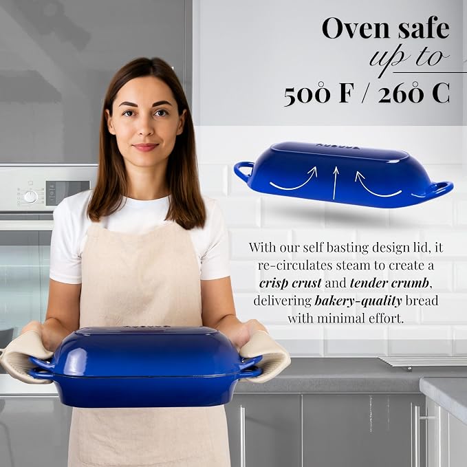 Enamelled Cast Iron Bread Loaf Pot – Dutch Oven - Image 3
