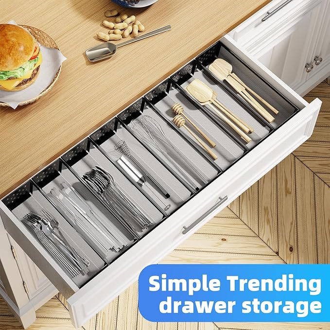 Simple Trending Silverware Drawer Organizer, 8 Pack Utensil Organizer - Image 6