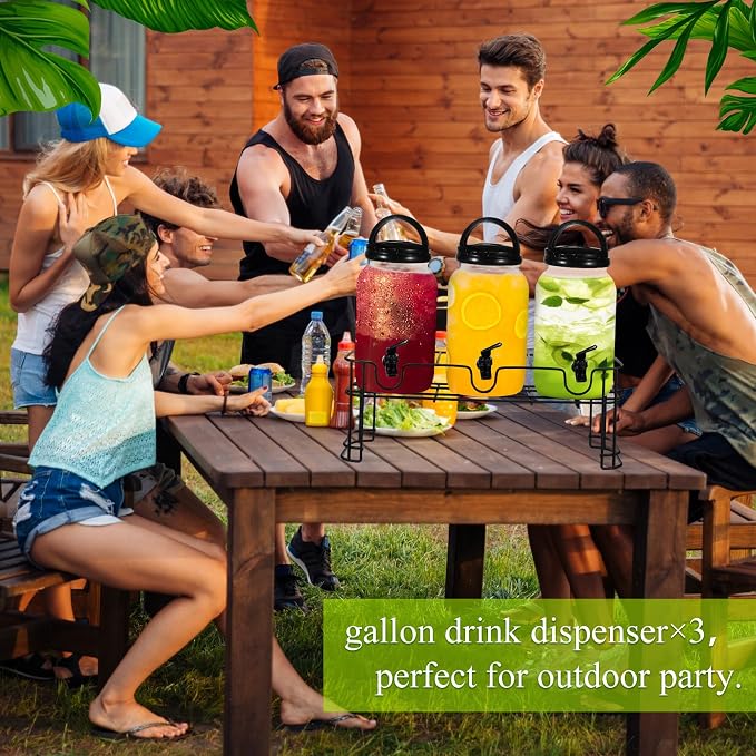 Tanlade 3 Pcs Plastic Drink Dispenser - Image 5