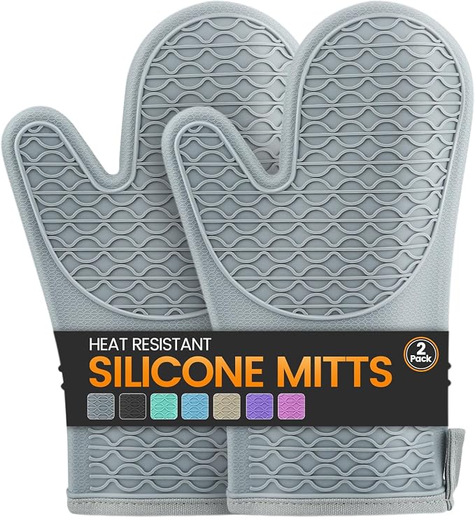 Silicone Oven Mitts, Heat Resistant 2PCS Oven Mitts by Unknown