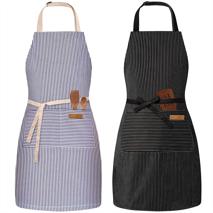 BeLuyi 2 Pack Adjustable Bib Apron by BELUYI