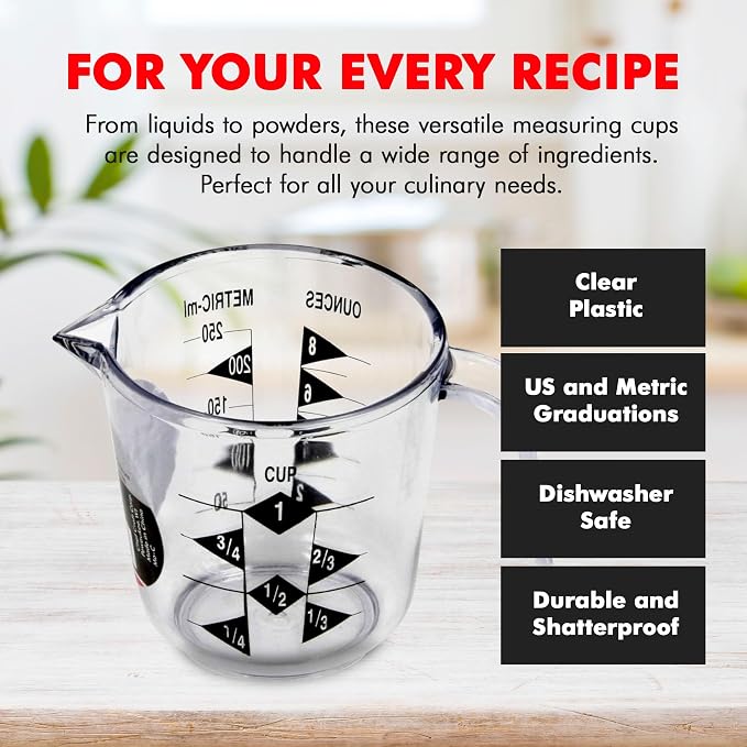 Chef Craft Select Plastic Measuring Cup, 1 Cup Capacity - Image 4