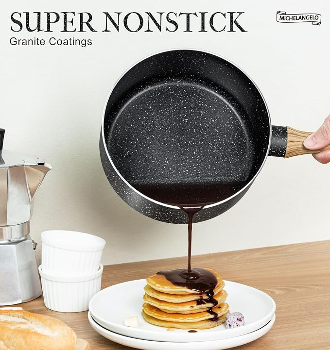MICHELANGELO Saucepan Set, Nonstick Sauce Pans - Image 2