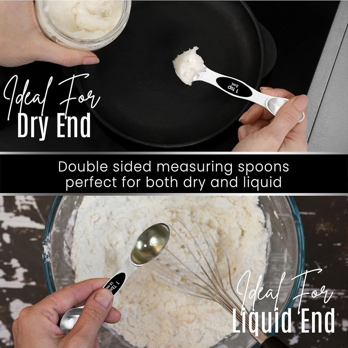 Nextop Stainless Steel Magnetic Measuring Spoons Set – 9 Pieces