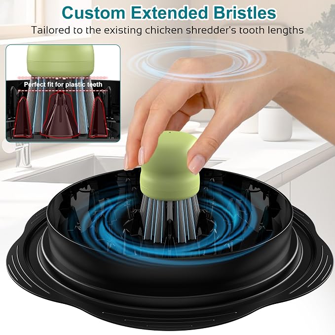 Mini Dish Brush for Cleaning Chicken Shredder, Palm Brush Dish Scrubber - Image 3