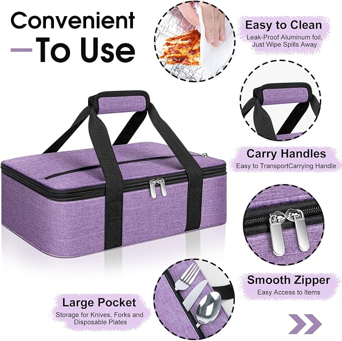Insulated Casserole Carrier, Portable Casserole Carrier - Image 3