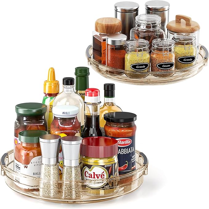 LAMU 2 Pack Lazy Susan Turntable Organizer by YourHome-OrganizationHelper