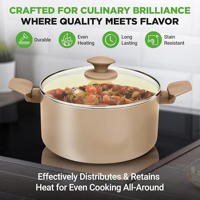 NutriChef 75-Piece Non-Stick Pots and Pans Set, Complete Ceramic Cookware Set - Image 4