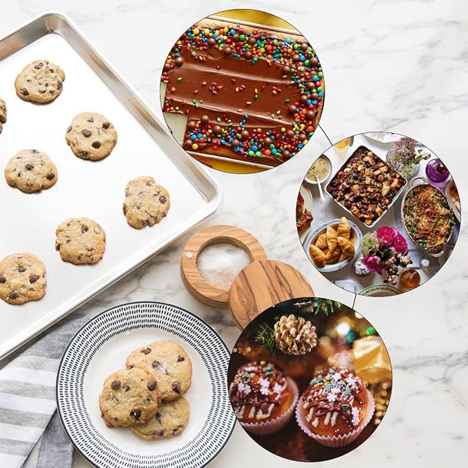 Baking Sheet Set of 2, Stainless Steel 2-Piece Cookie Sheet, Toaster Oven - Image 7