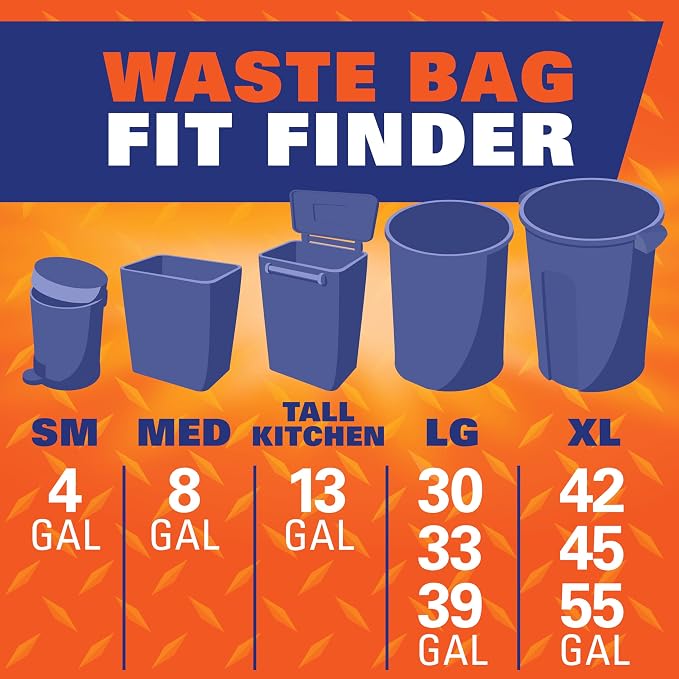 Hefty Strong White 13 Gallon Trash Bags - Image 8