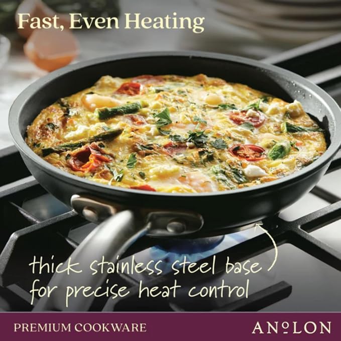 Anolon Accolade Forged Hard Anodized Nonstick Frying Pans/Skillet Set, 10 Inch - Image 4