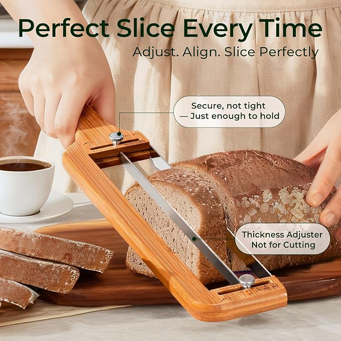keechee Bread Pilot Adjustable Bread Knife – Upgraded Bread Slicer - Image 2