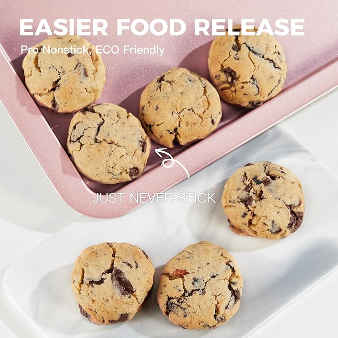 HONGBAKE Baking Sheet Pan Set, Cookie Sheet - Image 5