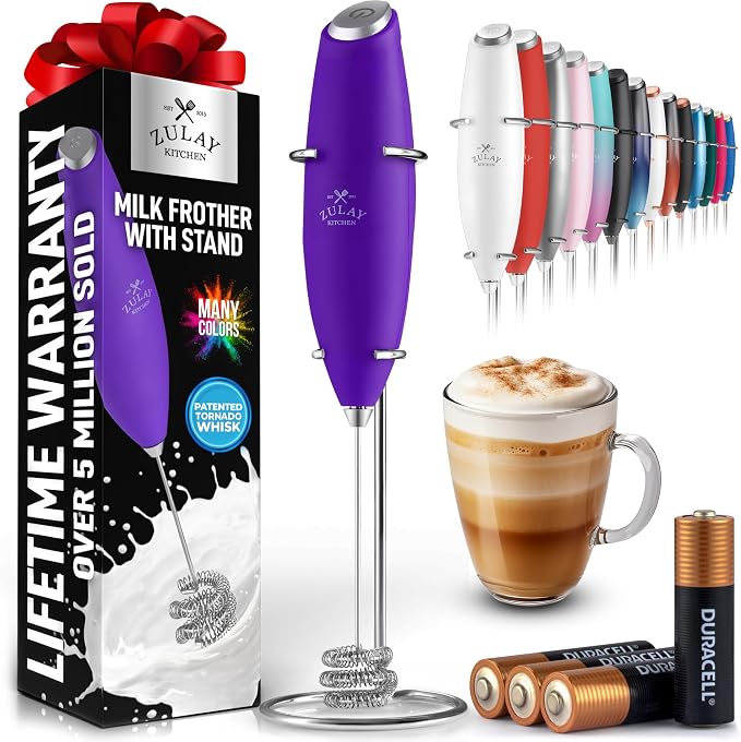 Zulay Kitchen Patented Tornado Triple Whisk Milk Frother by ZulayKitchen