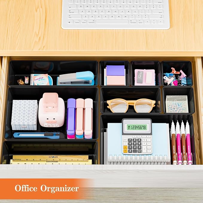 SpaceHacks 25 PCS Plastic Drawer Organizer Set, 4-Size Versatile Organizer - Image 6