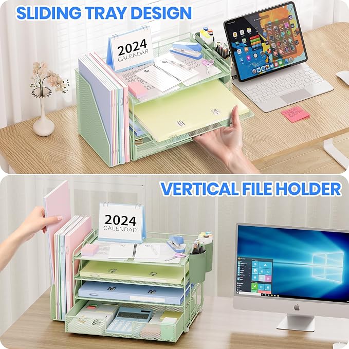 OPNICE Desk Organizer, 4-Tier Desktop File Organizer - Image 4