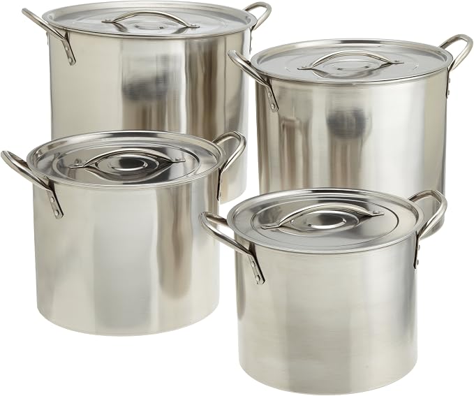 Star Crafts 4 Piece Stainless Steel Stock Pot Cookware Set Contains 4 Stockpots by Unknown