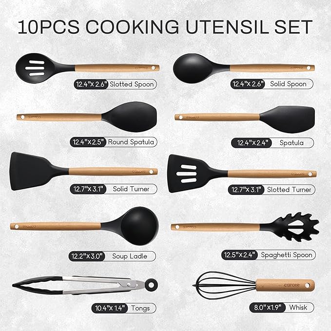CAROTE Silicone Cooking Utensils Set - Image 2