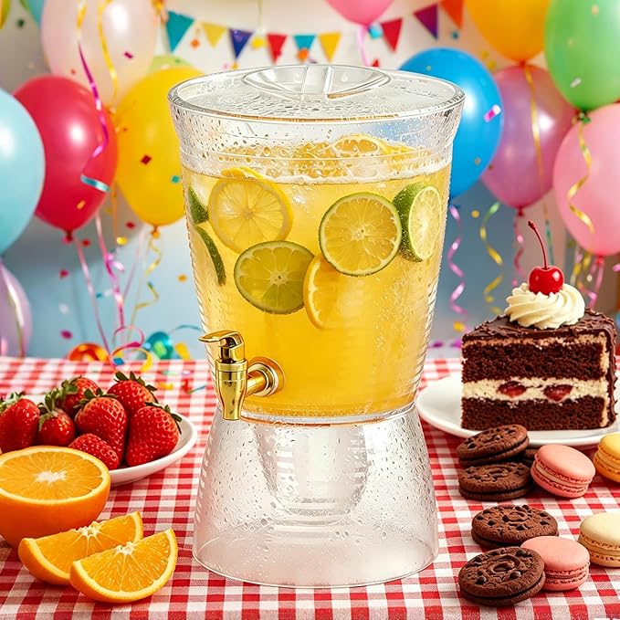 2 Pack Drink Dispenser for Parties 1.6 Gallon, Large 6L Plastic Water Dispenser - Image 6