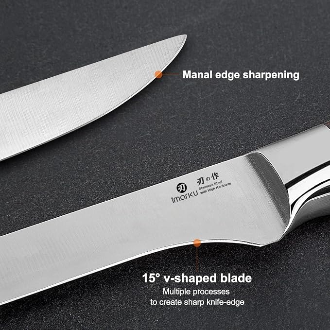 imarku Fillet Knife, German High Carbon Boning Knife, 6-Inch Stainless Steel - Image 9