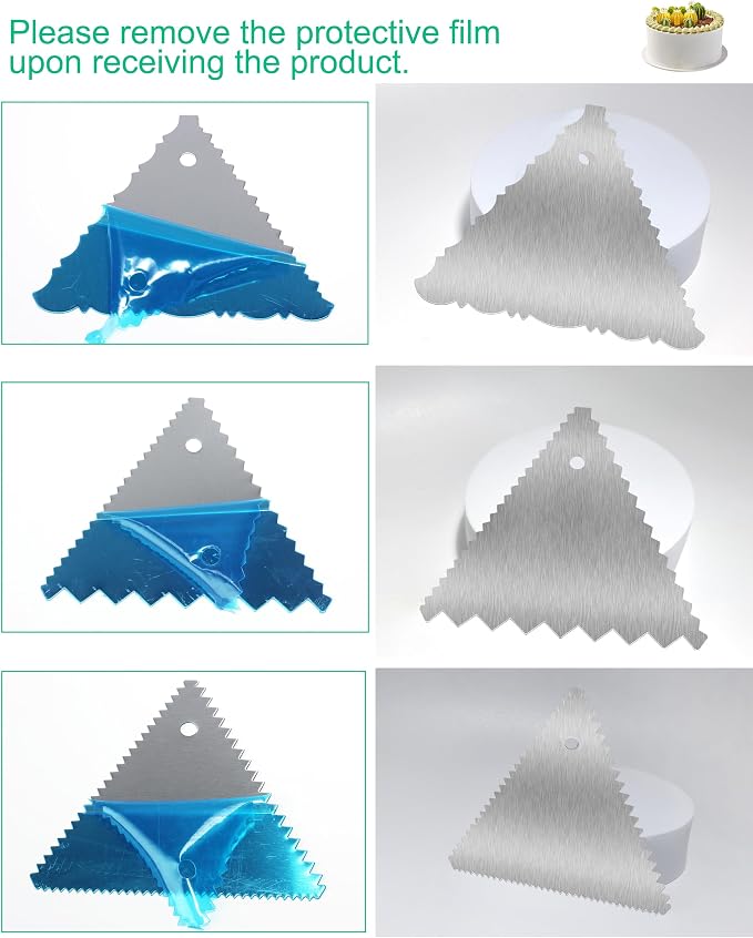 New 6pcs Cake Scraper 430 stainless Decorating Comb and Icing Smoother - Image 7