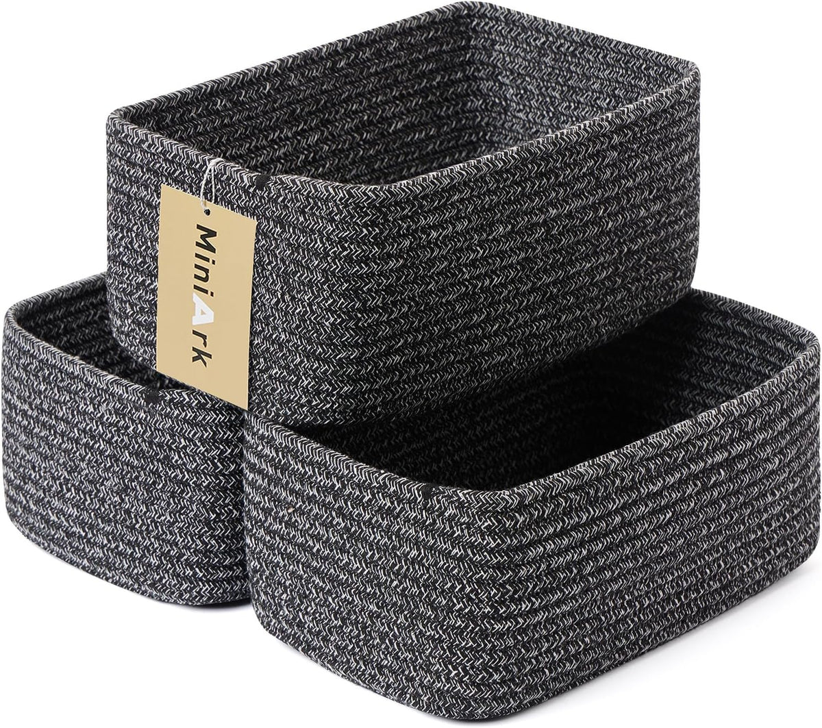 MiniArk Small Storage Baskets for Organizing | Closet Organizer Bins