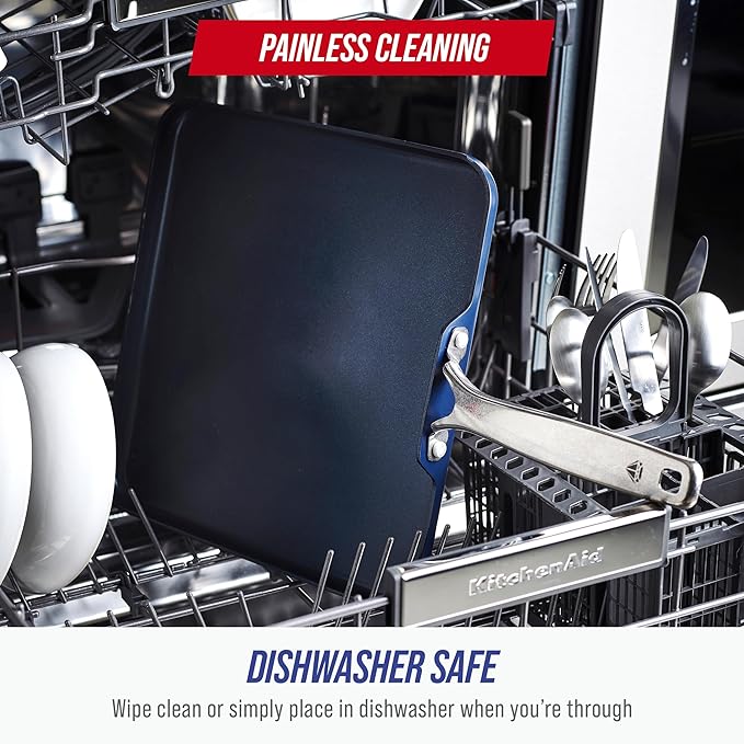 Blue Diamond 11" Nonstick Square Griddle Pan, Non Toxic PFAS-Free Diamond - Image 8