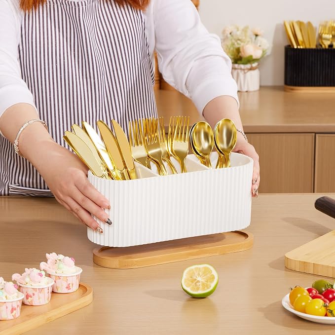 HouseJoy Countertop Silverware Holder, Cutlery Caddy - Image 5