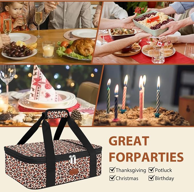 Insulated Casserole Carrier Bag, Expandable Thermal Food Carrier Insulated - Image 6