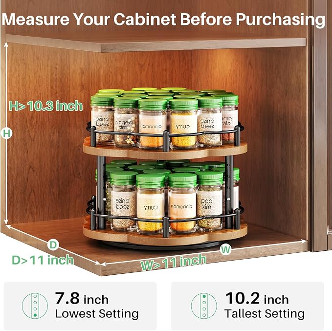 Spice Rack Lazy Susan Organizer - Image 2
