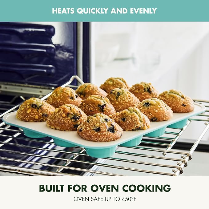 GreenPan Bakewell 12-Cup Muffin Pan, Healthy Ceramic Nonstick Bakeware - Image 7