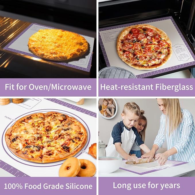 Non Stick Pastry Mat, Extra Large Silicone Baking Mat - Image 2